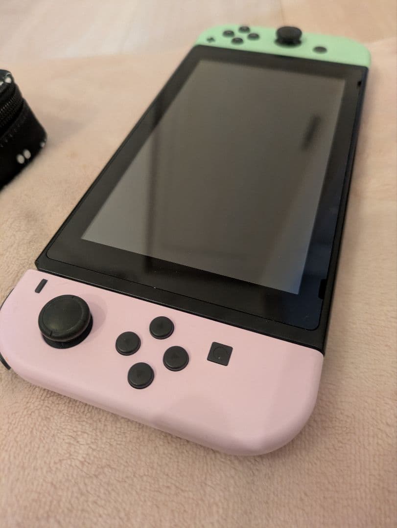 NintendoSwitch(通常)本体　パステルピンク・グリーン　ケース付き