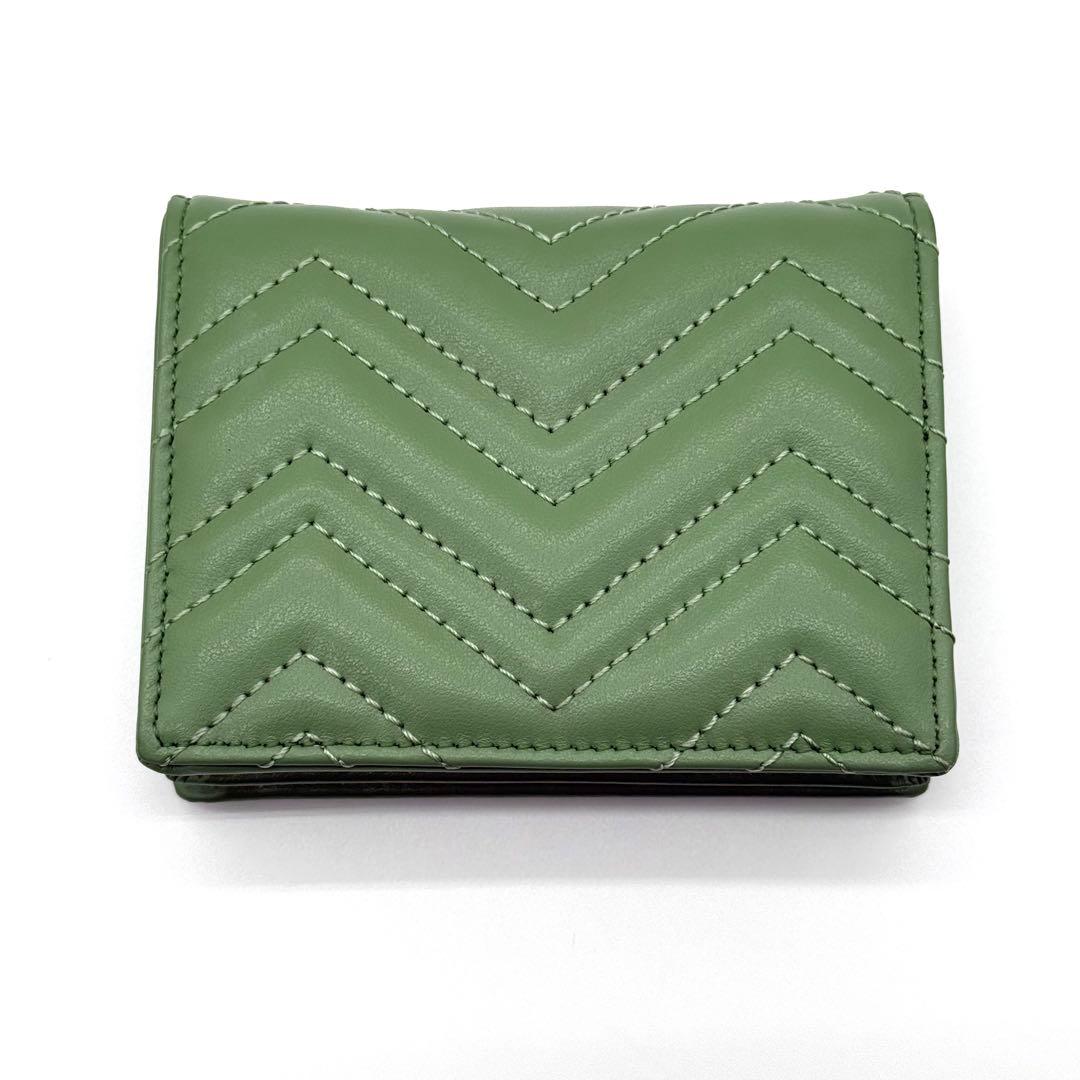 新品✨ GUCCI グッチ GGマーモント レザー 二つ折り 財布 キルティング