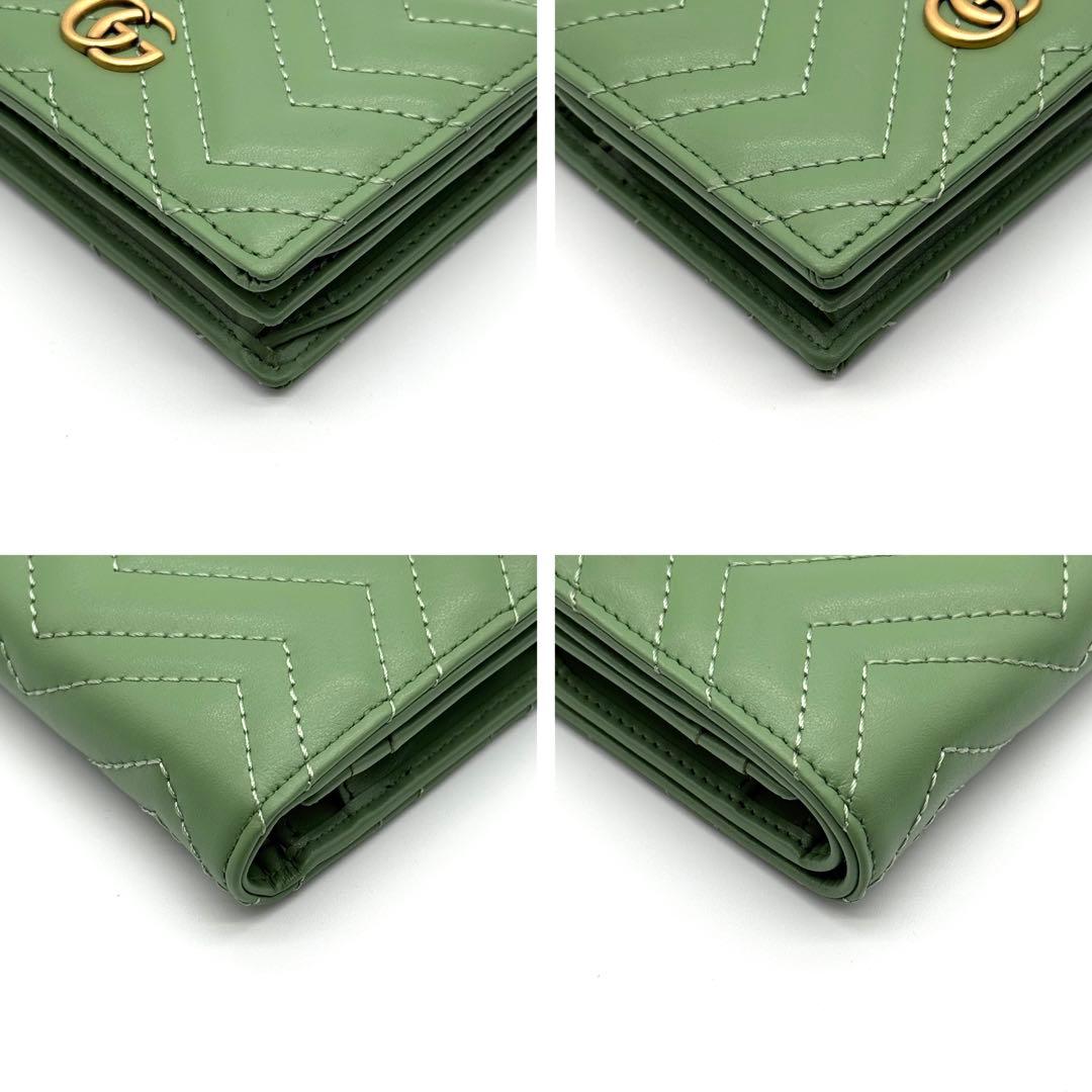 新品✨ GUCCI グッチ GGマーモント レザー 二つ折り 財布 キルティング