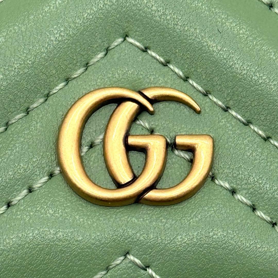 新品✨ GUCCI グッチ GGマーモント レザー 二つ折り 財布 キルティング