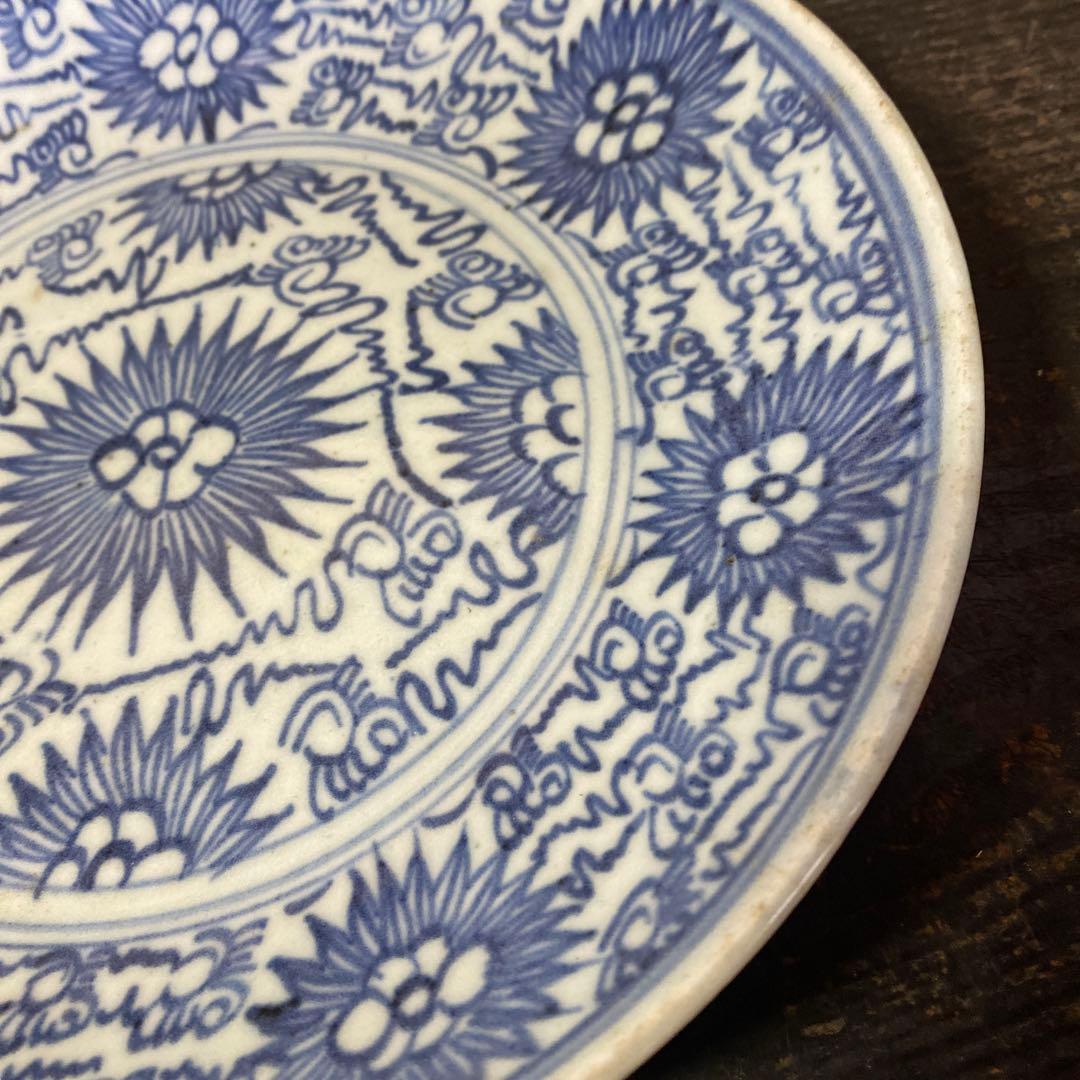 中国古玩　清朝染付皿