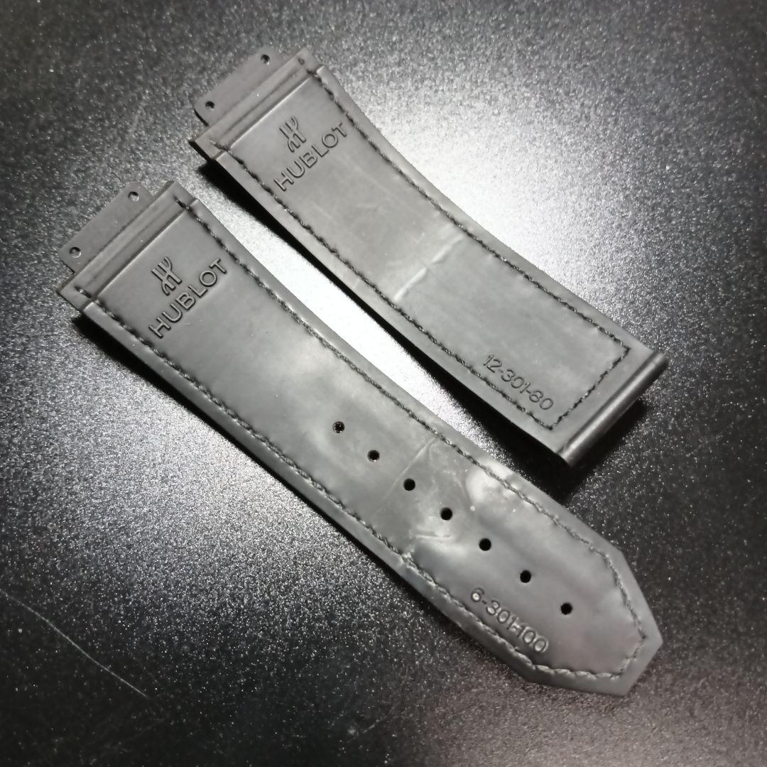 ウブロ HUBLOT ビッグバン ブラックレザー&ラバー ストラップ 中古