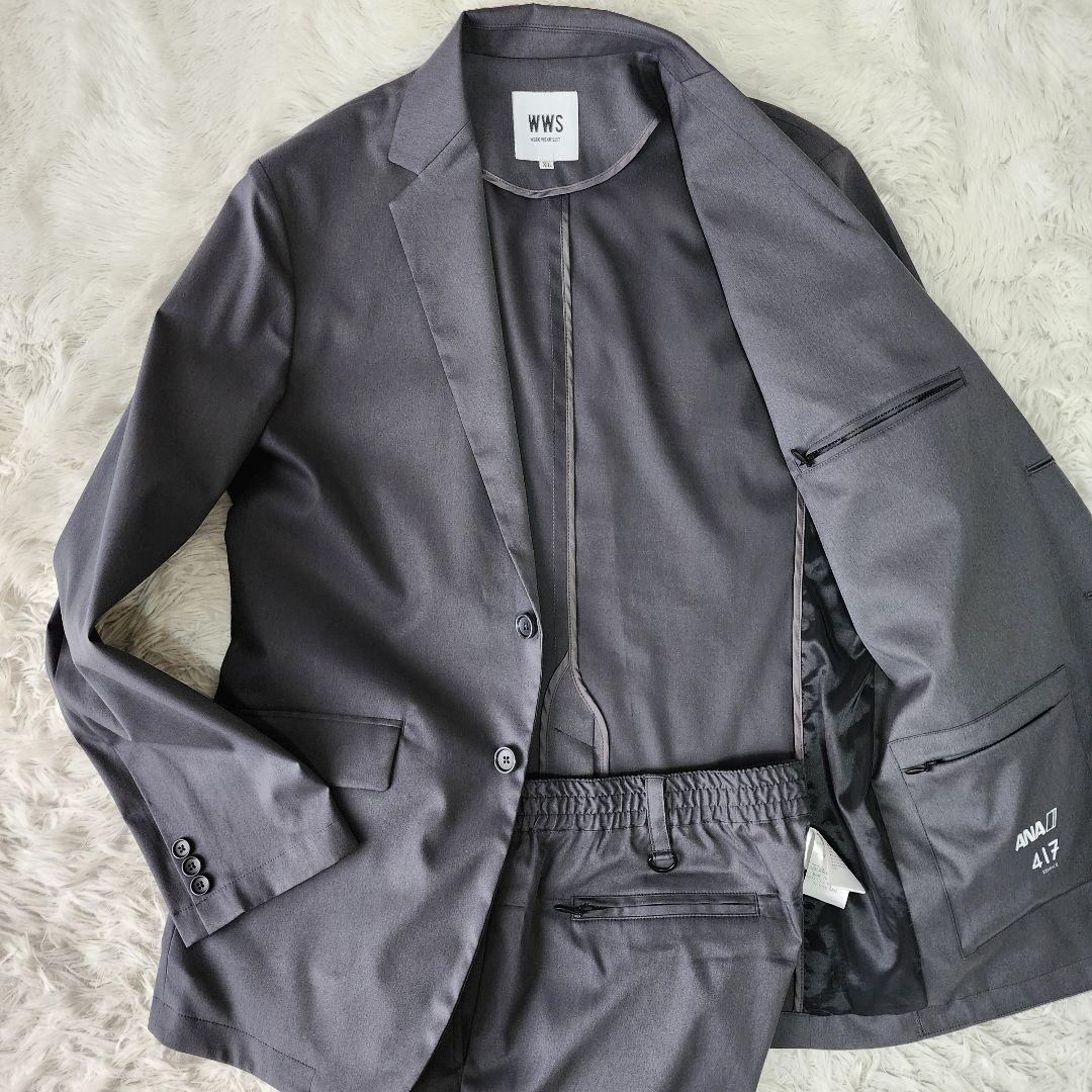 【稀少/XL】ワークウェアスーツ ジャケット パンツ セットアップ グレー系