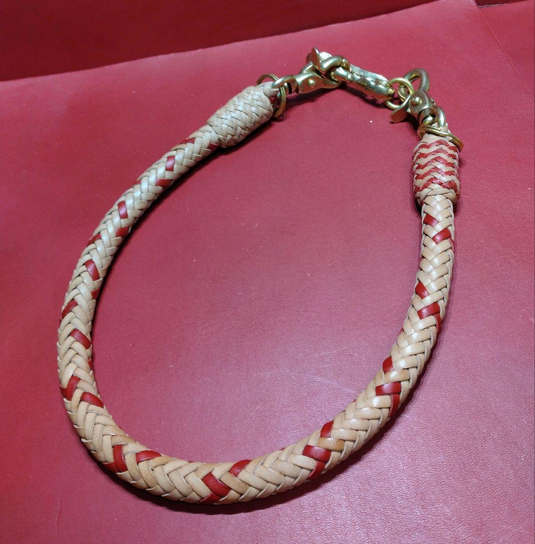 ★キトラ様★ウォレットロープ極太☆ハーマンオークレザー☆12本編み真鍮金具