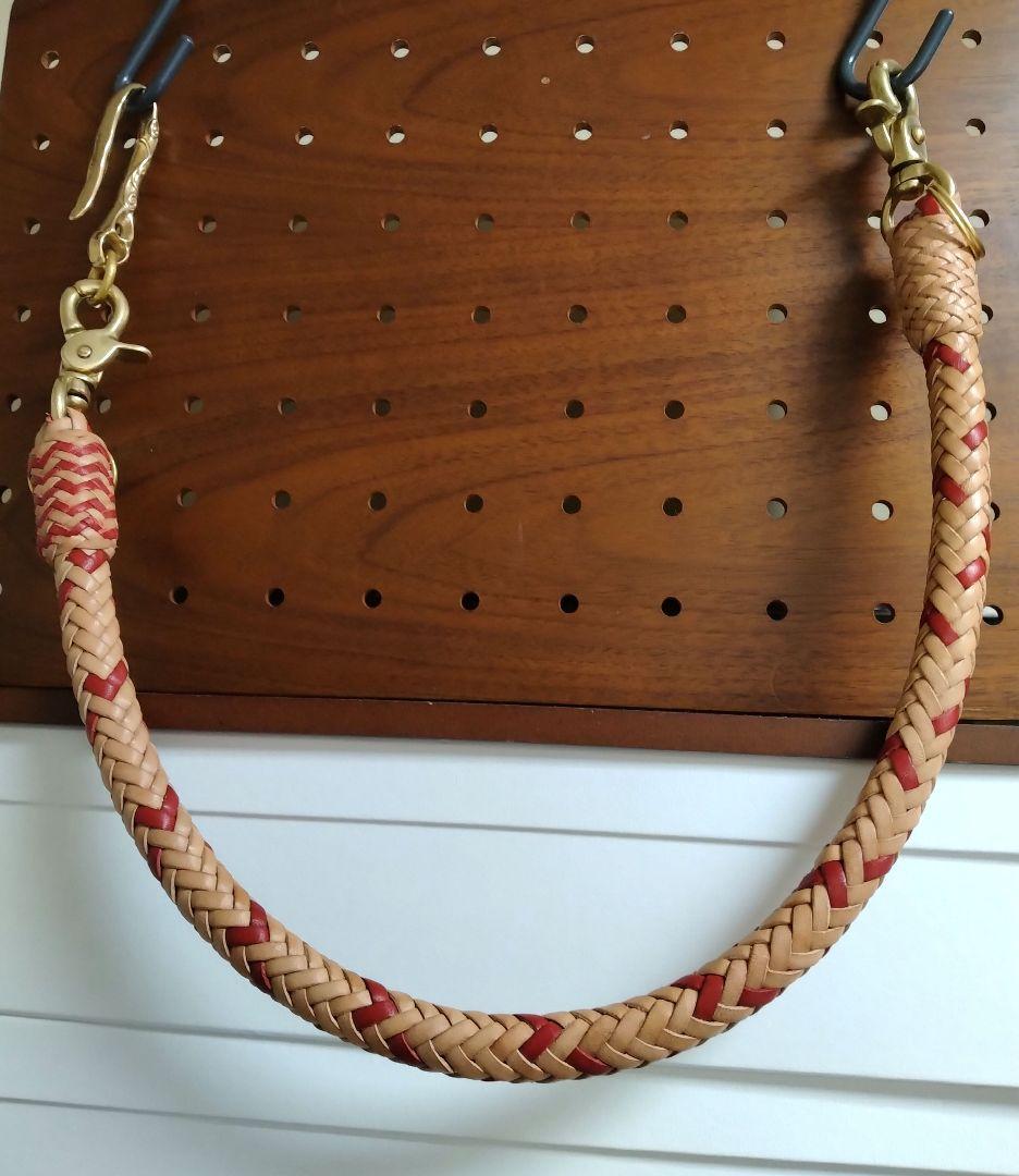 ★キトラ様★ウォレットロープ極太☆ハーマンオークレザー☆12本編み真鍮金具