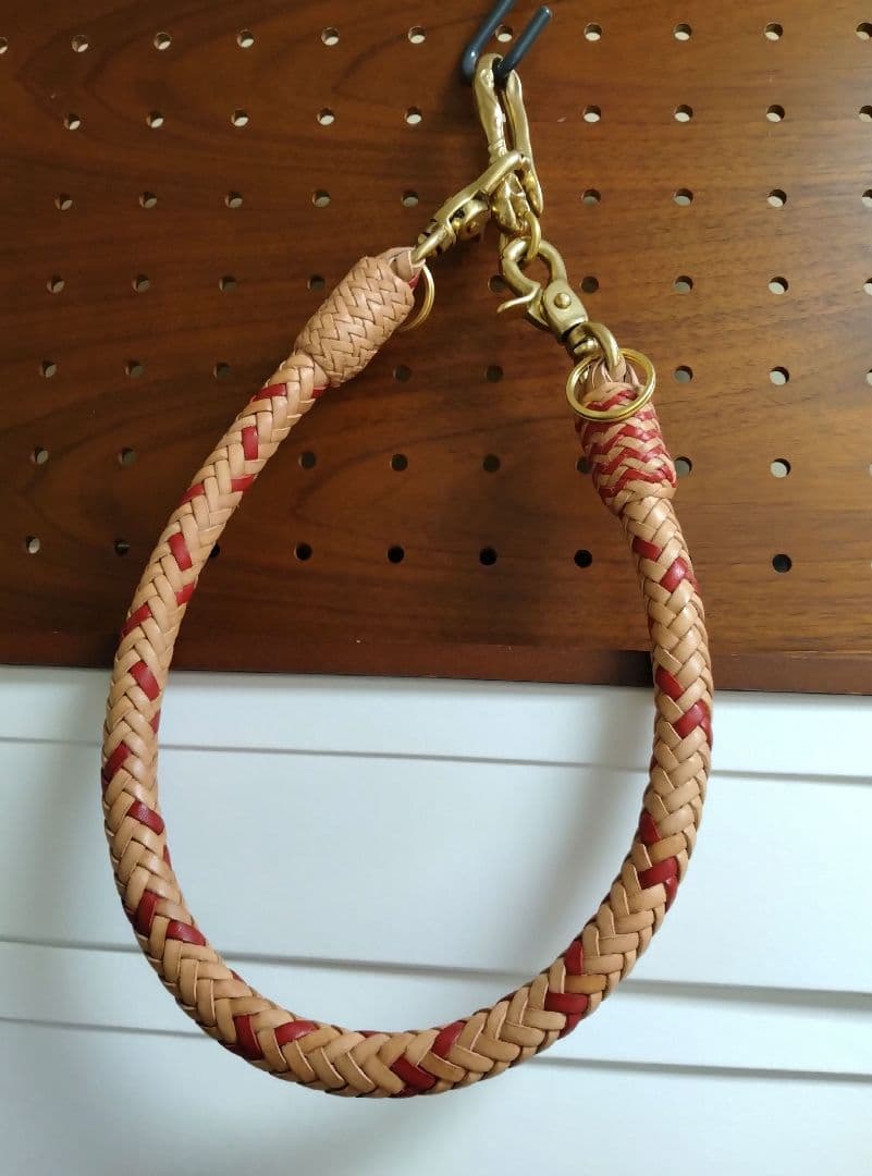 ★キトラ様★ウォレットロープ極太☆ハーマンオークレザー☆12本編み真鍮金具