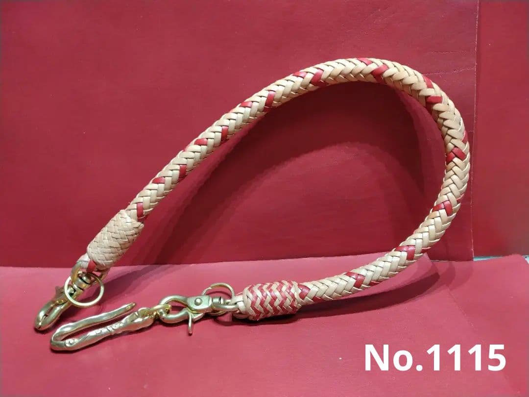 ★キトラ様★ウォレットロープ極太☆ハーマンオークレザー☆12本編み真鍮金具