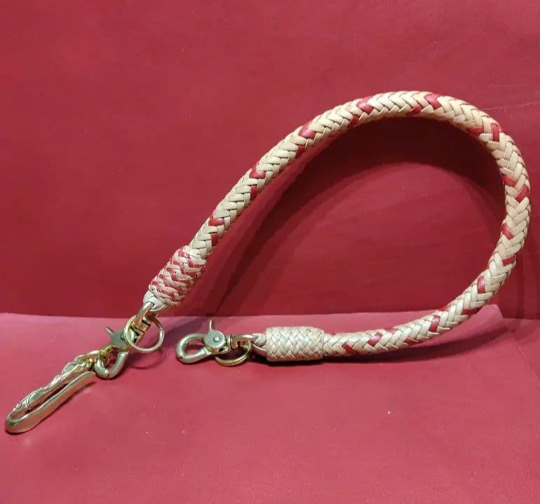 ★キトラ様★ウォレットロープ極太☆ハーマンオークレザー☆12本編み真鍮金具