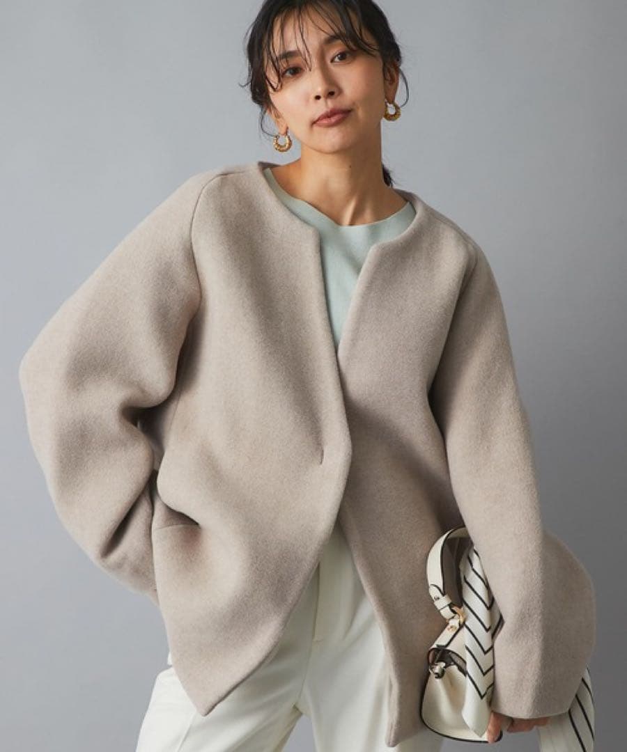 RIVE DROITE スリットネックミドルコート