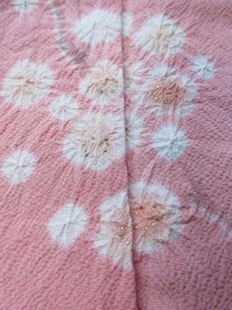 未着用に近い！美品＊滝泰謹製＊絞り＊菊＆桜＊総柄＊訪問着＊１６０ｃｍ＊裄６９