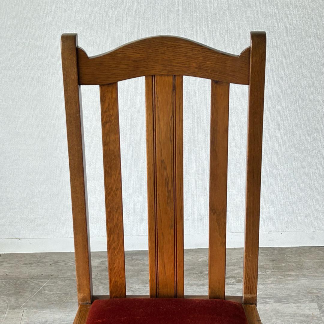 イギリス アンティーク 家具 ダイニング チェア オーク　椅子 英国 401A2