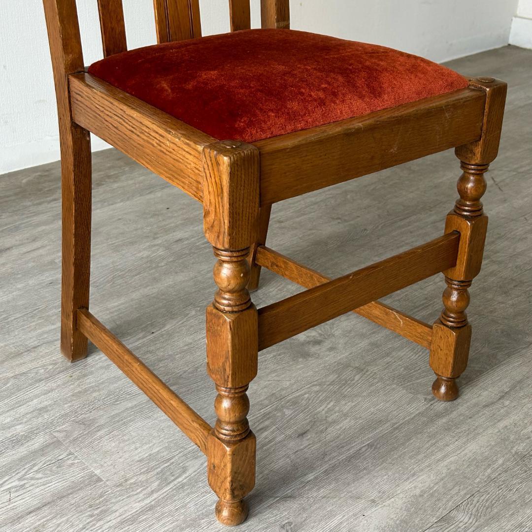 イギリス アンティーク 家具 ダイニング チェア オーク　椅子 英国 401A2