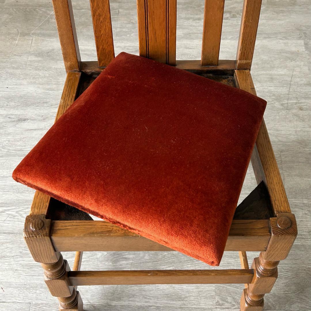 イギリス アンティーク 家具 ダイニング チェア オーク　椅子 英国 401A2