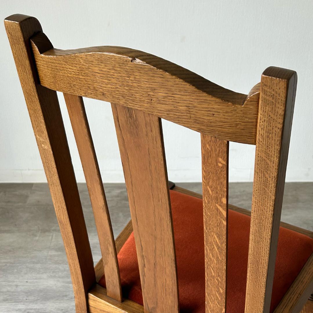 イギリス アンティーク 家具 ダイニング チェア オーク　椅子 英国 401A2