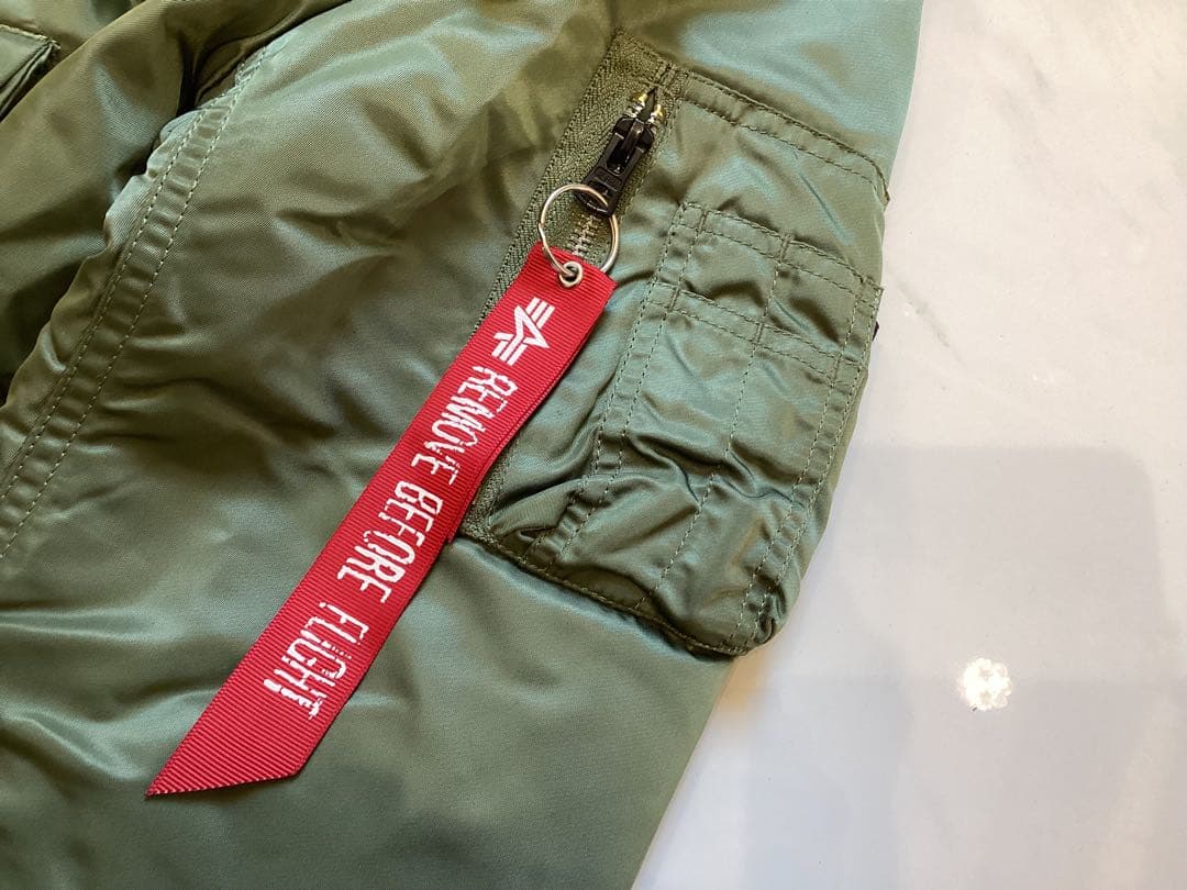 ALPHA MA-1 フライトジャケット リバーシブル　セージグリーン/オレンジ