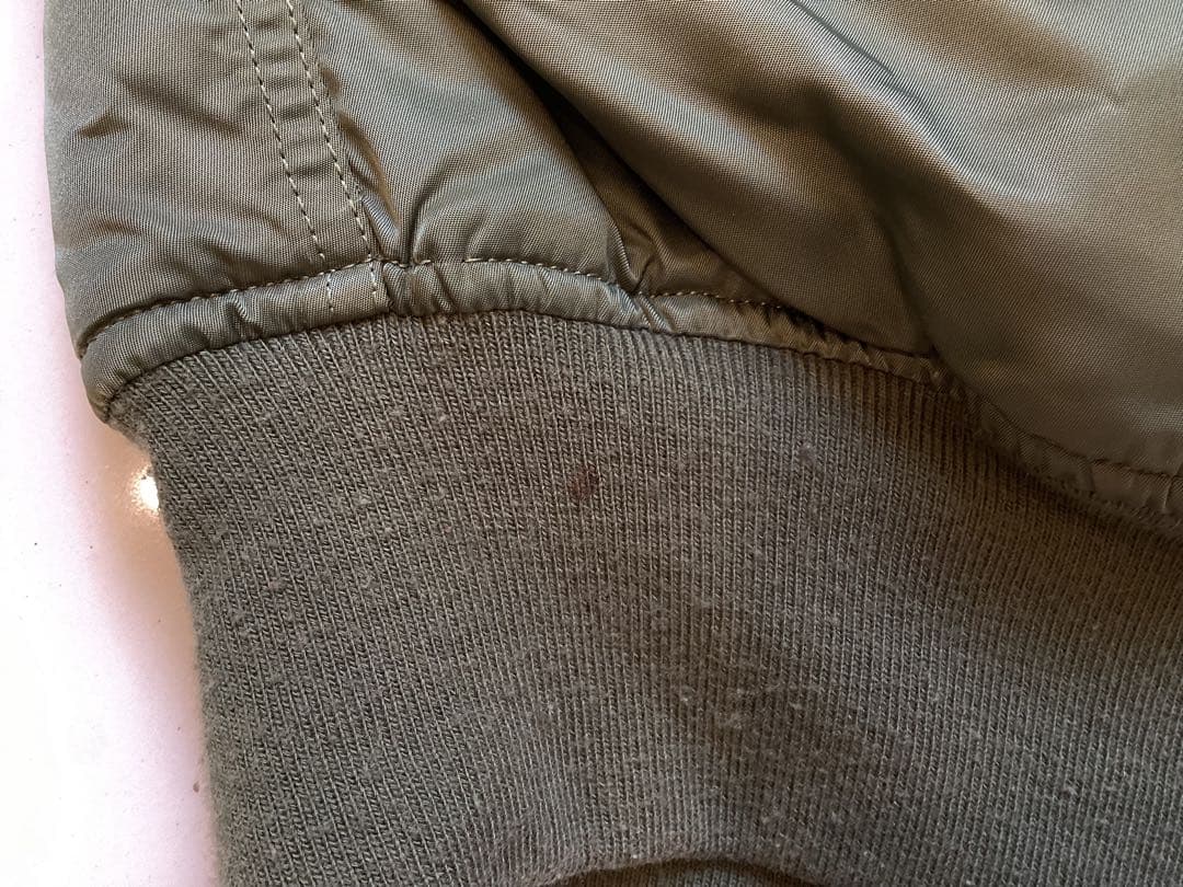 ALPHA MA-1 フライトジャケット リバーシブル　セージグリーン/オレンジ