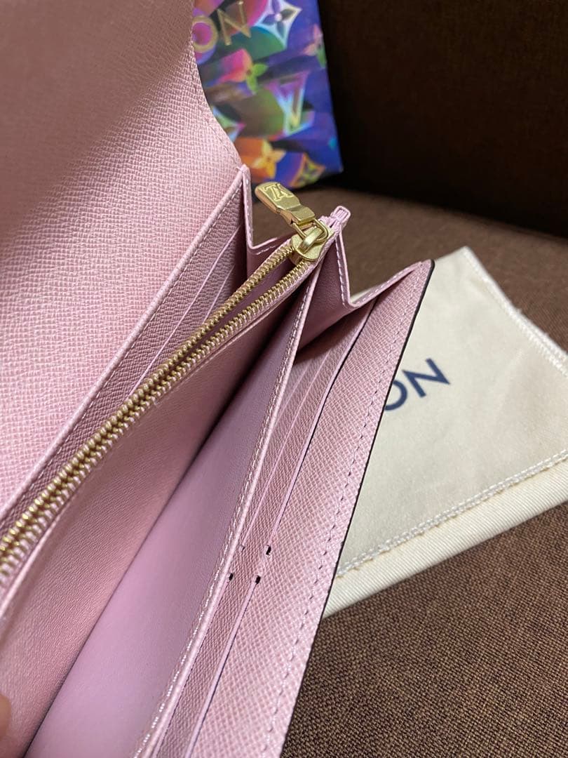 ルイヴィトン　ポルトフォイユ・サラ モノグラム ローズ・バレリーヌ 長財布