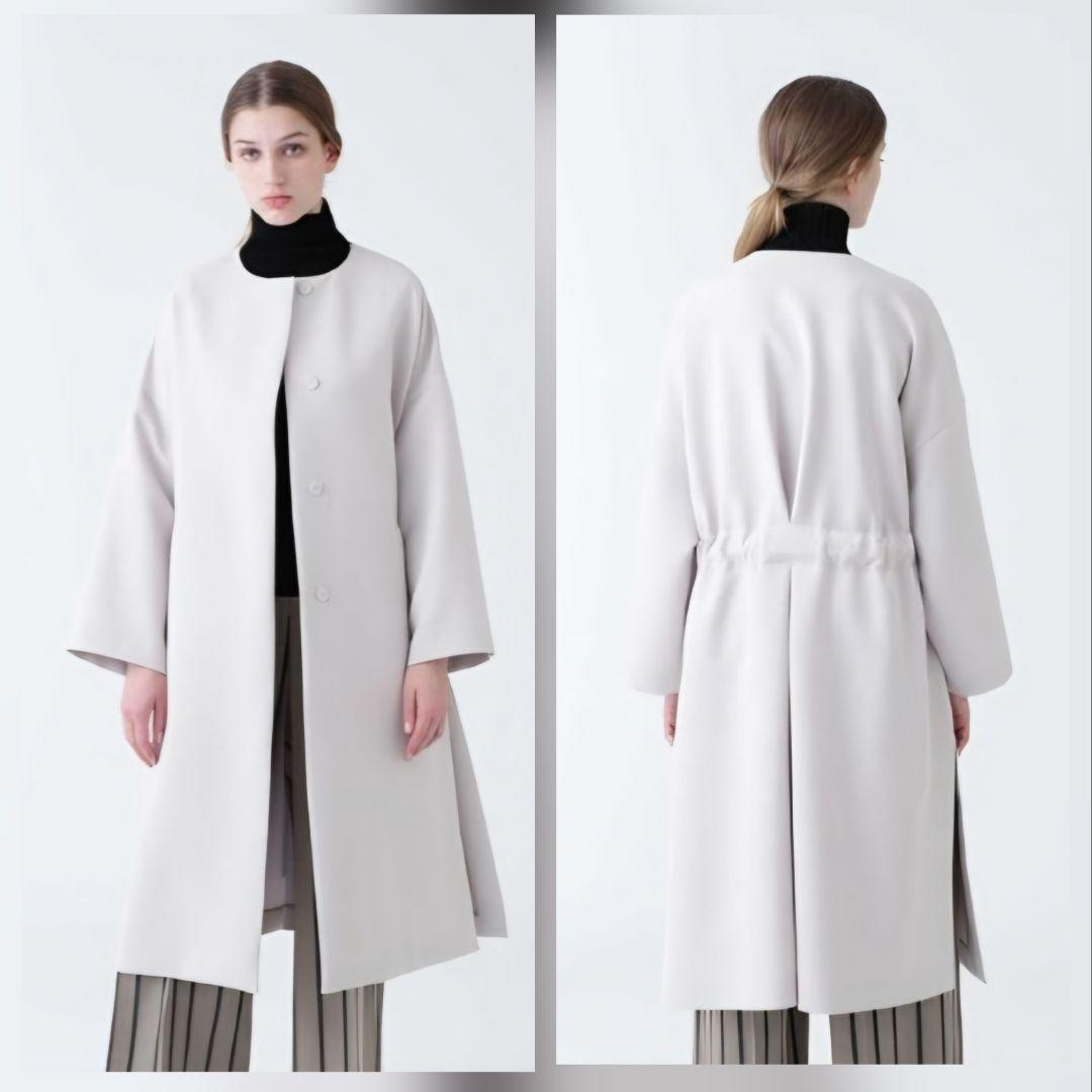 ADORE２ＴＯＮＥボンディングノーカラーコート