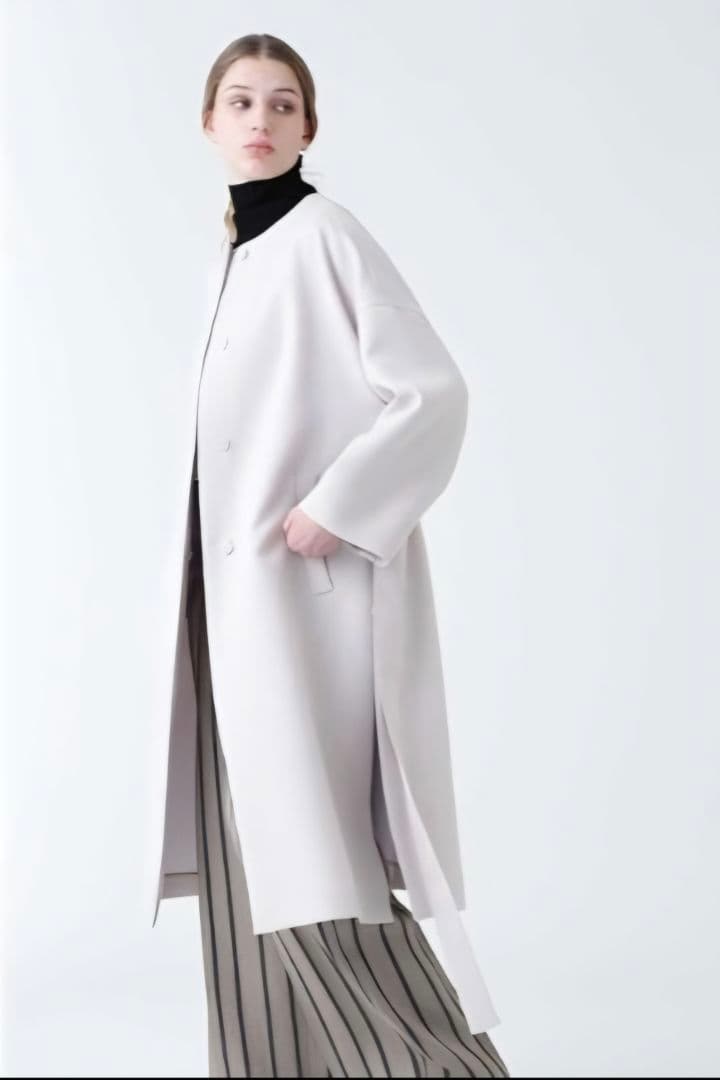 ADORE２ＴＯＮＥボンディングノーカラーコート