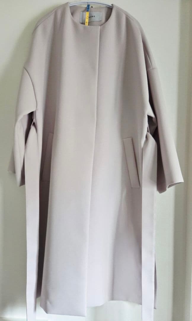 ADORE２ＴＯＮＥボンディングノーカラーコート