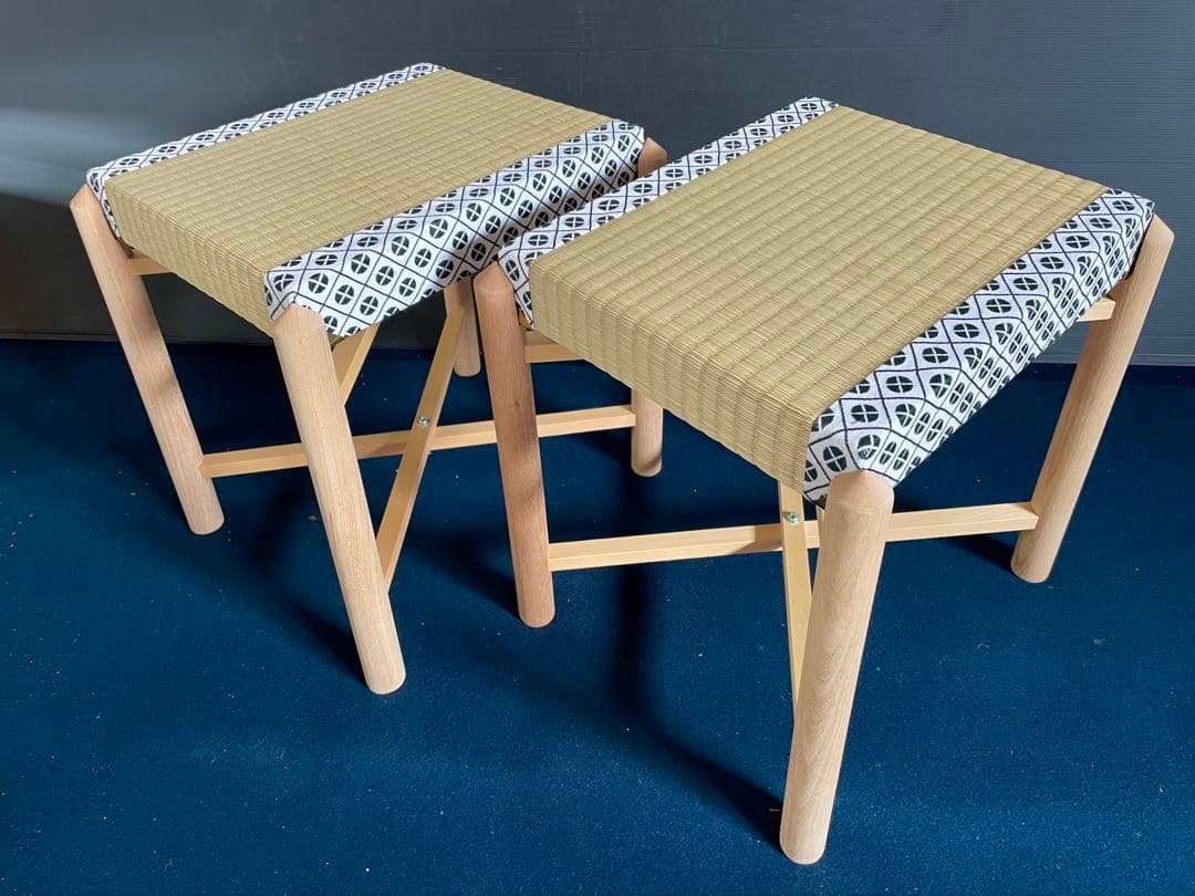 割引❣️【新品 未使用】「母」 立礼 御園棚 椅子 2脚 畳付き (17D)