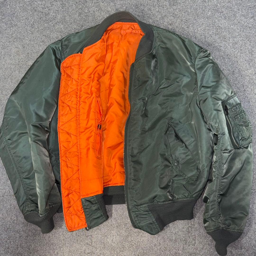 【USA製90s】【極美品✨️】ALPHA INDUSTRIE ma-1 カーキ