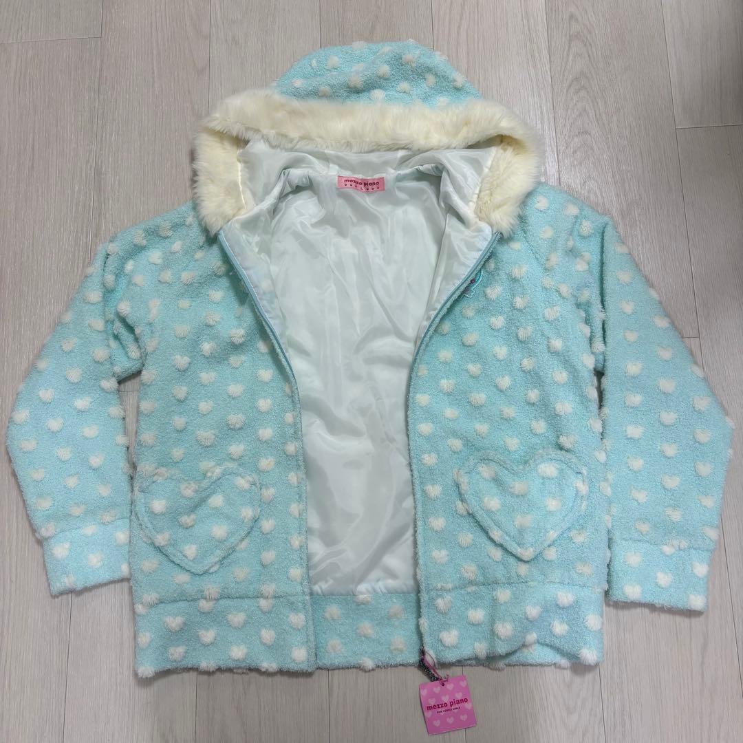 mezzo piano フリースジャケット 水色 52