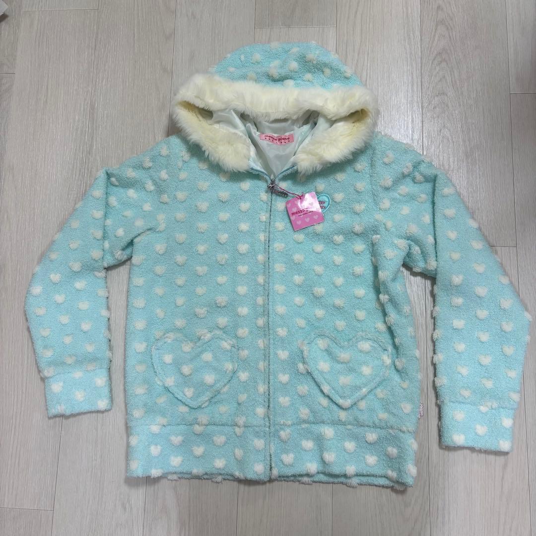 mezzo piano フリースジャケット 水色 52