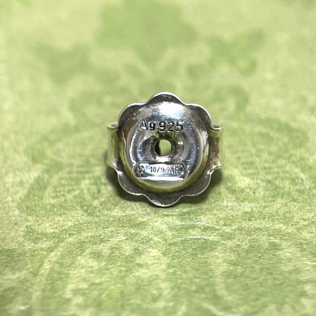 【極美品】グッチ　マーモントGG ツイストピアス片耳　シルバー925 燻