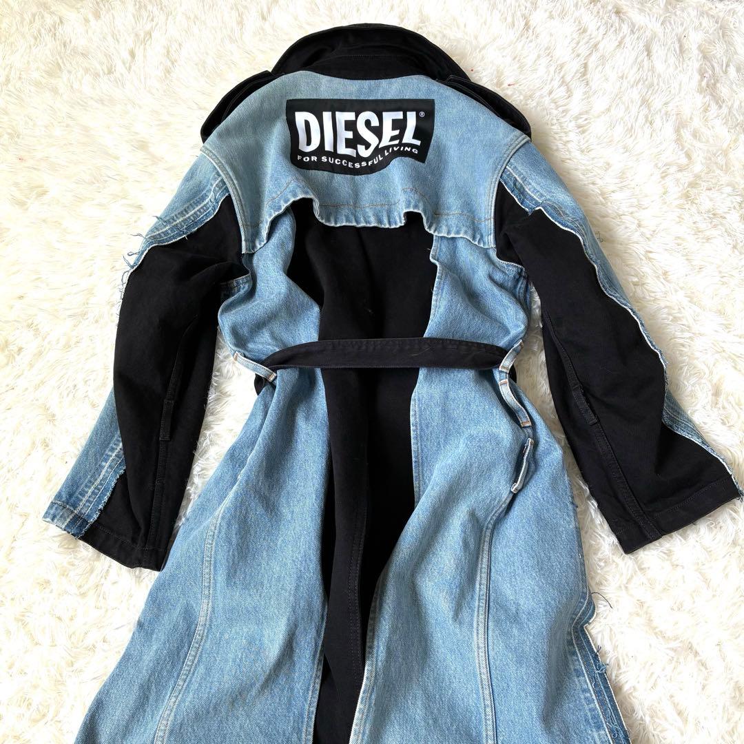 DIESEL ディーゼル　デニム　ドッキング　コート　チェック.
