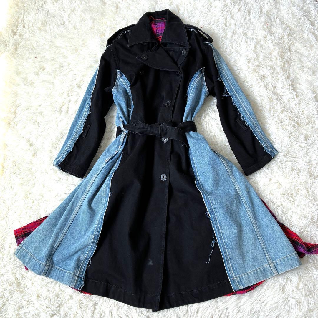 DIESEL ディーゼル　デニム　ドッキング　コート　チェック.