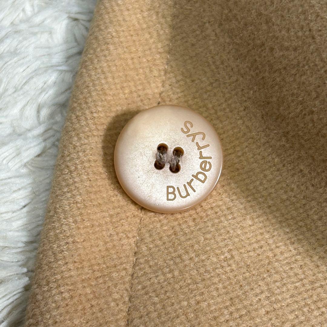 ビンテージ Burberrys アンゴラ カシミヤ混ノーカラーコート ベージュ