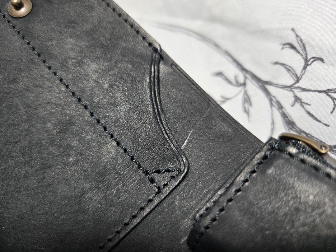 STUDIUM POKET 黒 二つ折り財布