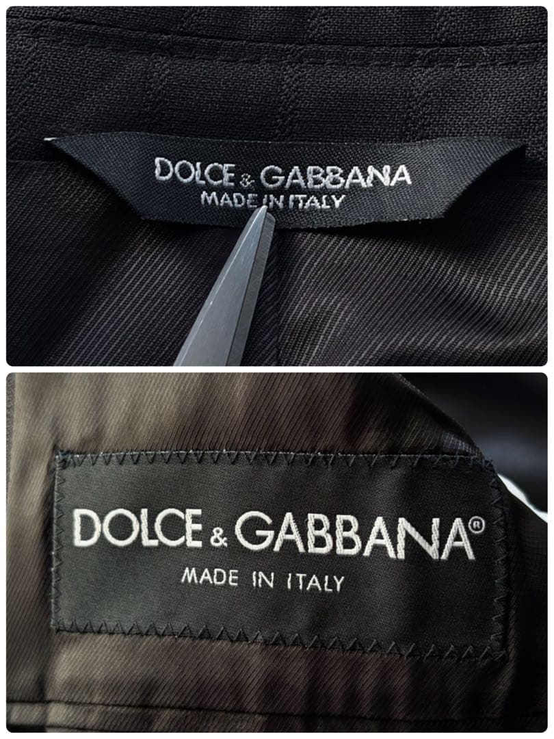 【美品】ドルチェ&ガッバーナ スーツ タキシード 1B ストライプ ブラック M
