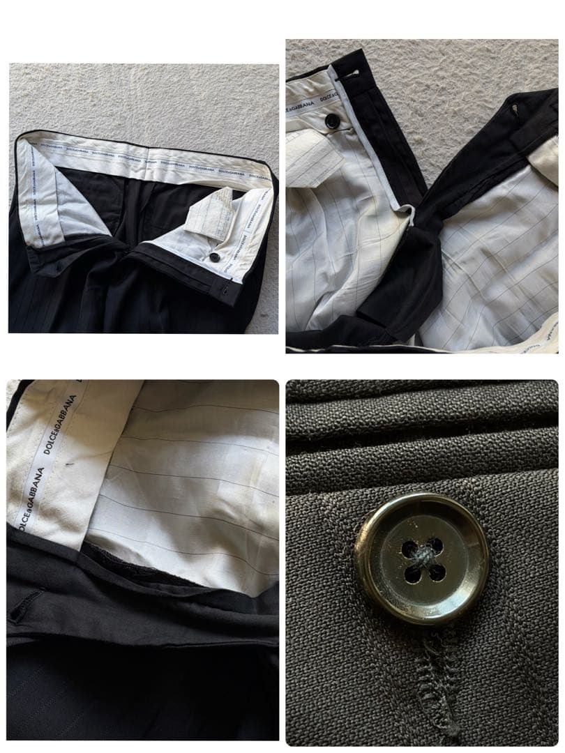 【美品】ドルチェ&ガッバーナ スーツ タキシード 1B ストライプ ブラック M
