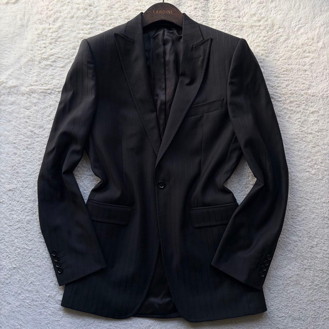 【美品】ドルチェ&ガッバーナ スーツ タキシード 1B ストライプ ブラック M