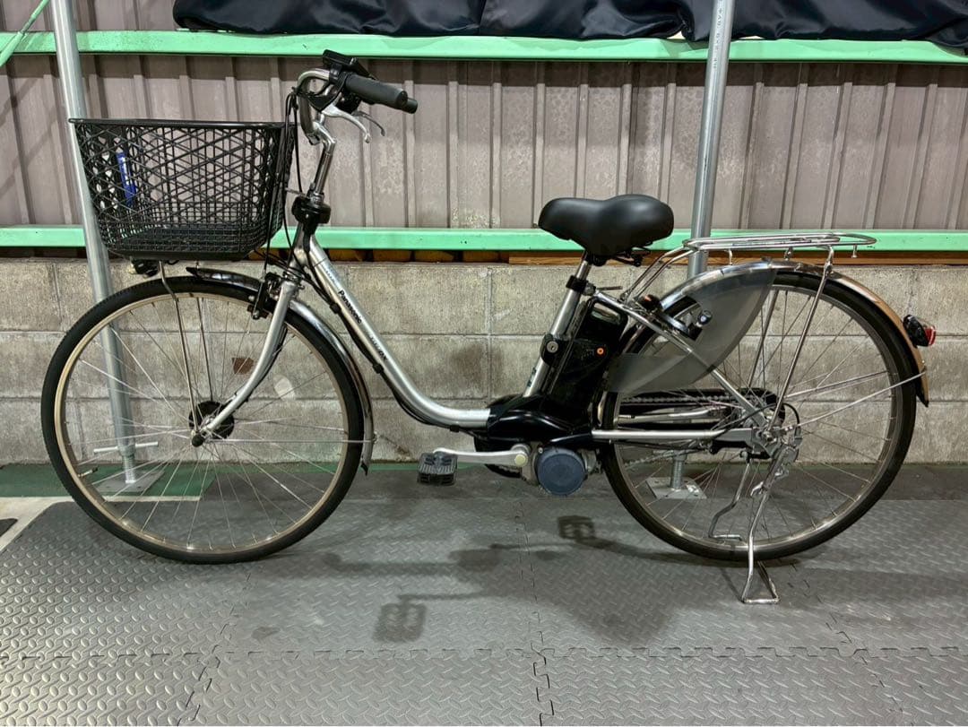 №8476 電動自転車　パナソニック　ビビDX 26インチ シルバー