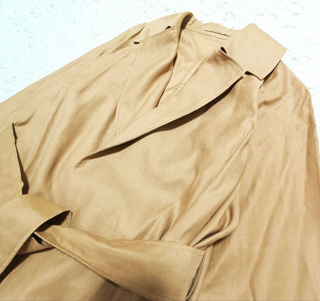 未使用【23区】ヴィンテージ風 ソフト ツイル ラップコート イタリア製生地