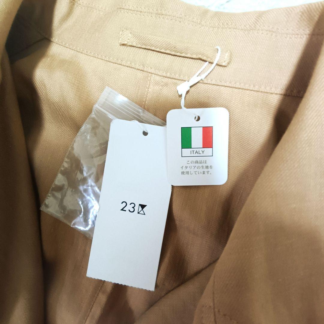 未使用【23区】ヴィンテージ風 ソフト ツイル ラップコート イタリア製生地