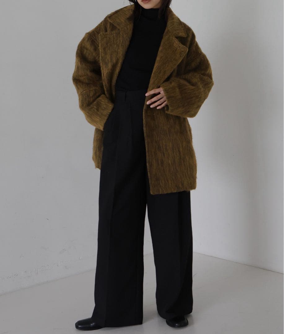 【FREE SIZE】hellam シャギーミドルコート