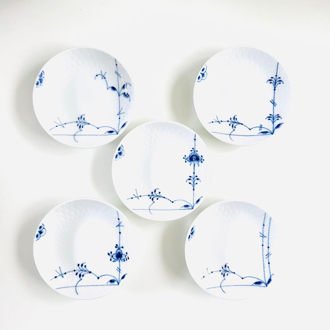 新品 ロイヤルコペンハーゲン ブルーパルメッテ 5柄 ５枚 プレート10cm