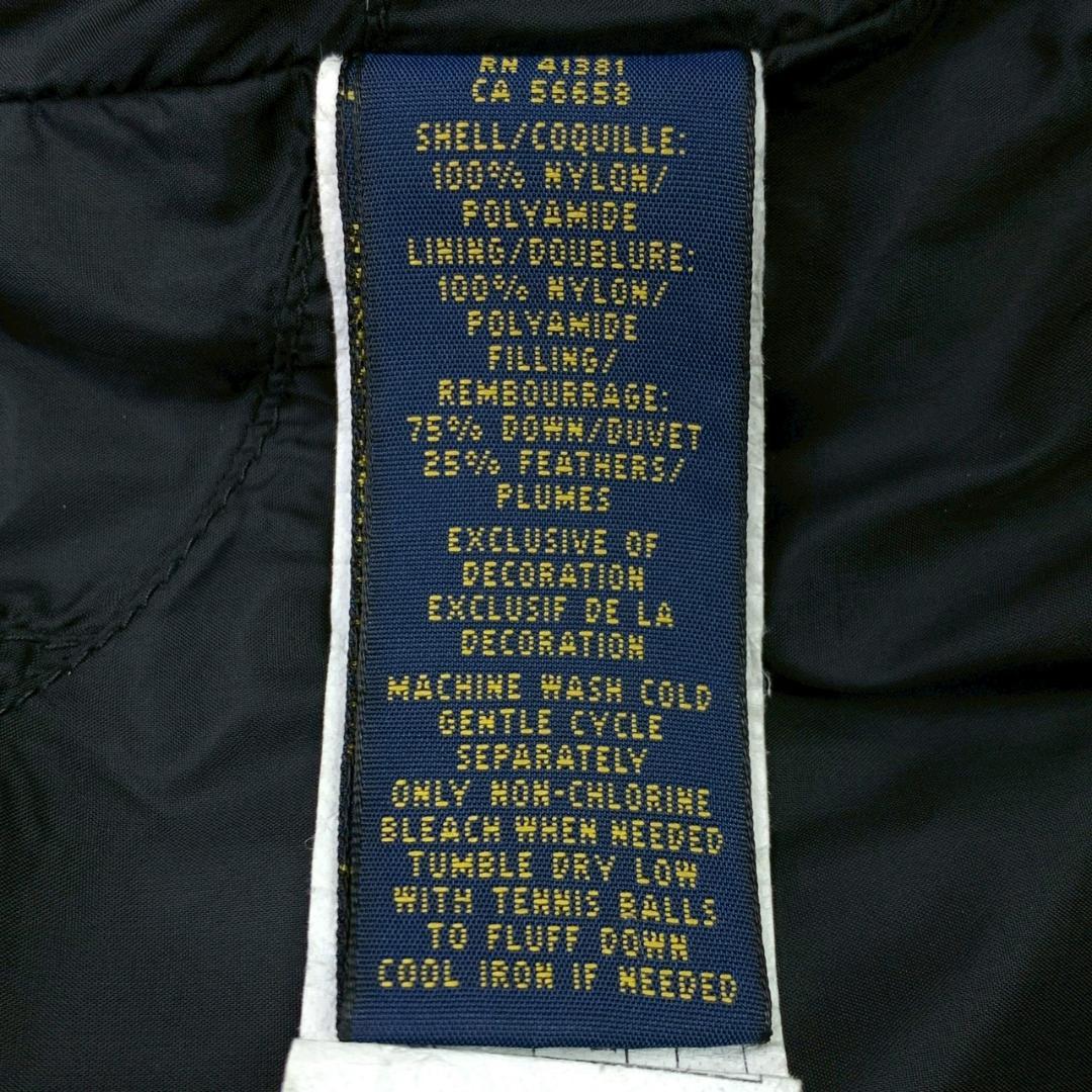 ポロラルフローレン ダウンベスト ビッグポニー 星条旗 ブラック S　D978