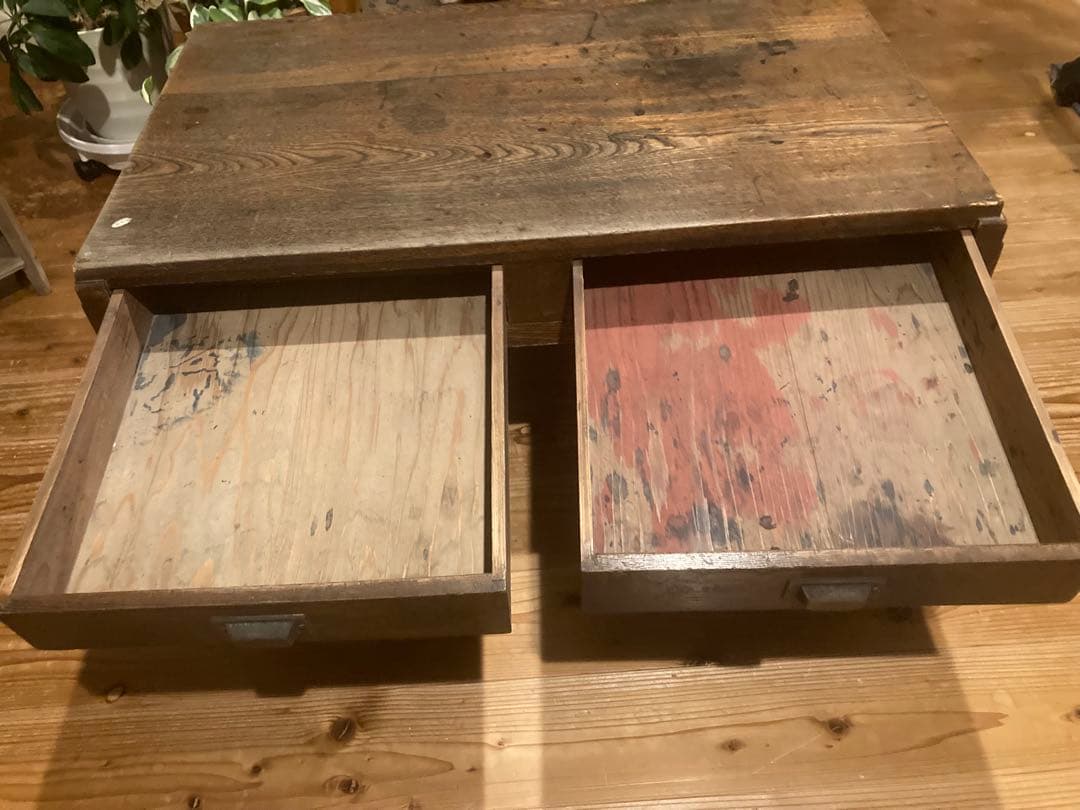 昭和レトロ　木製文机　ローテーブル　15