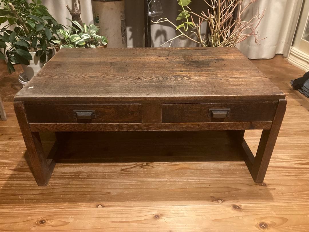 昭和レトロ　木製文机　ローテーブル　15