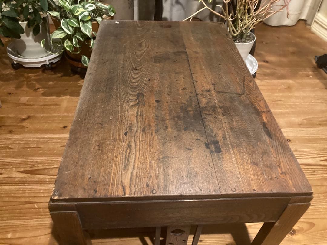 昭和レトロ　木製文机　ローテーブル　15