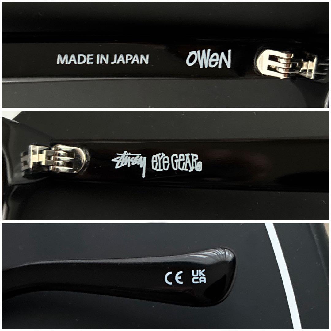 美品 stussy OWEN ブラック×ブラウン サングラス オーウェン 眼鏡