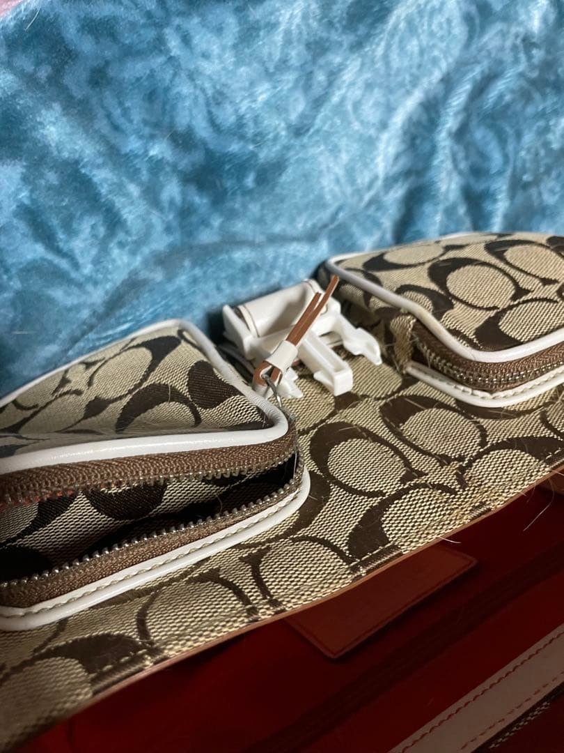 期間限定価格　COACH コーチ ショルダーバッグ ラビットファー付き