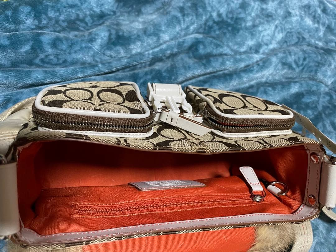 期間限定価格　COACH コーチ ショルダーバッグ ラビットファー付き