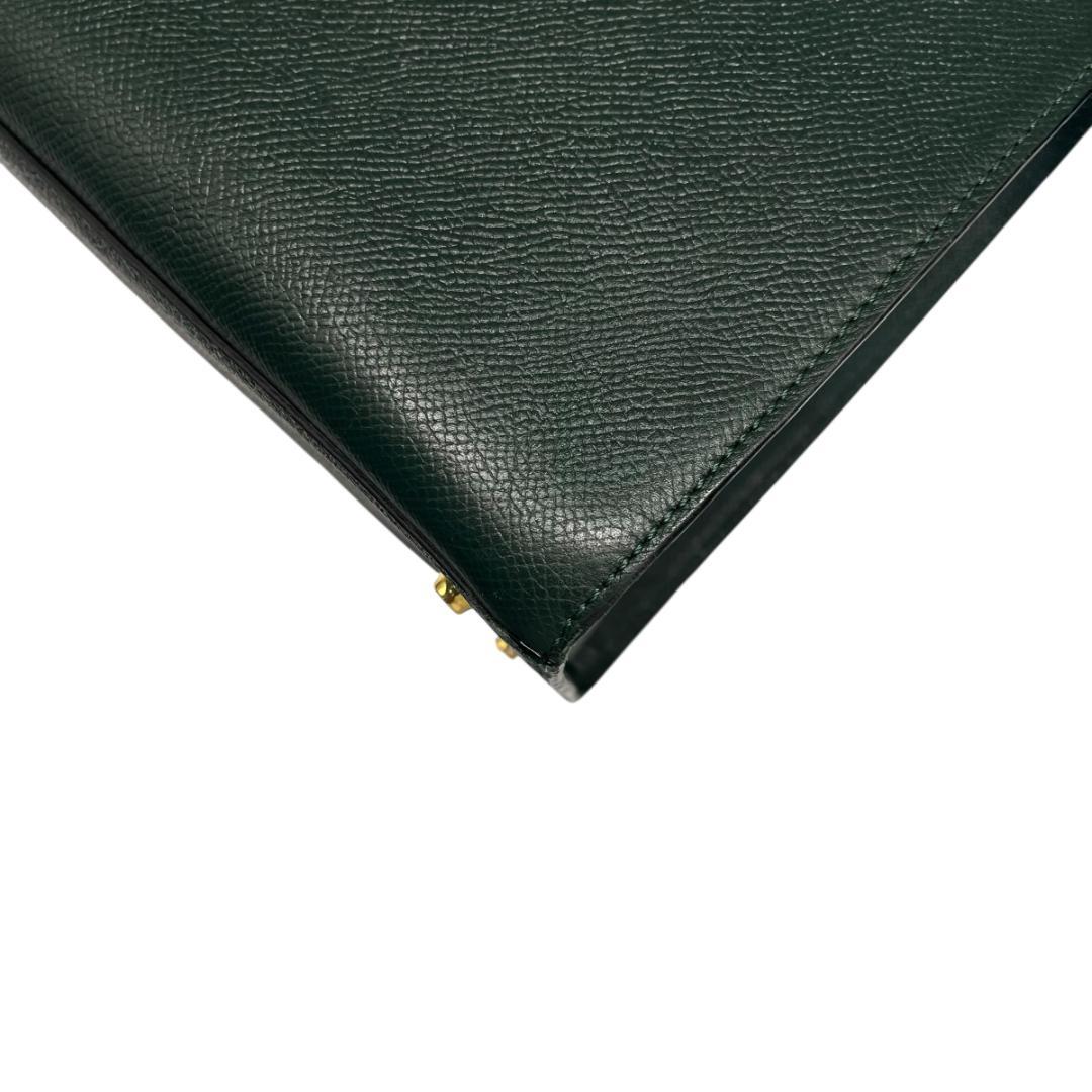 LUCIANO DUCCI 上質レザーA4対応ビジネスバッグ 深緑