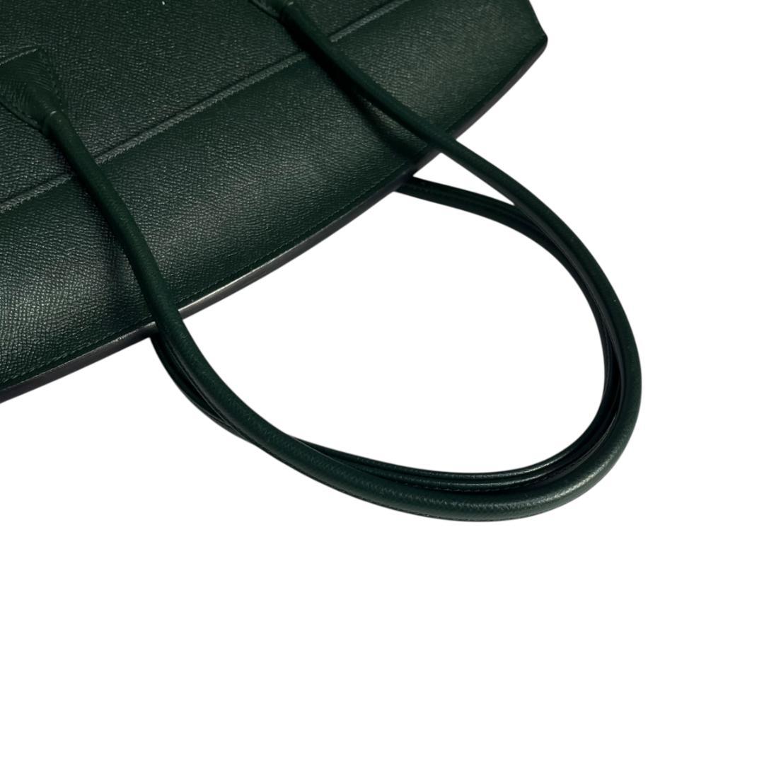 LUCIANO DUCCI 上質レザーA4対応ビジネスバッグ 深緑